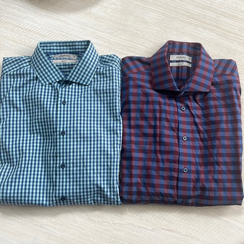 Two Murano Men’s dress shirts (16.5/34)